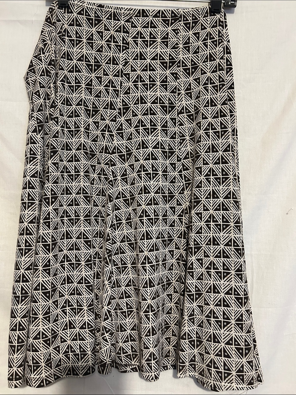 Axcess Black and White Geometric A-Line Skirt